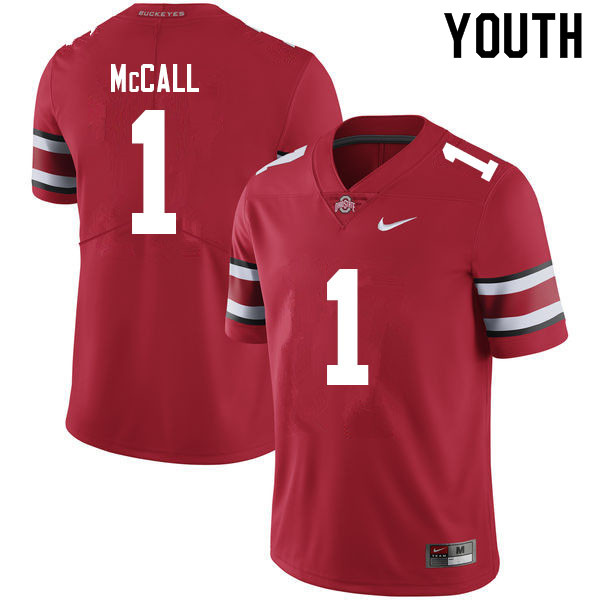 Youth #1 Demario McCall Ohio State Buckeyes College Football Jerseys Sale-Red